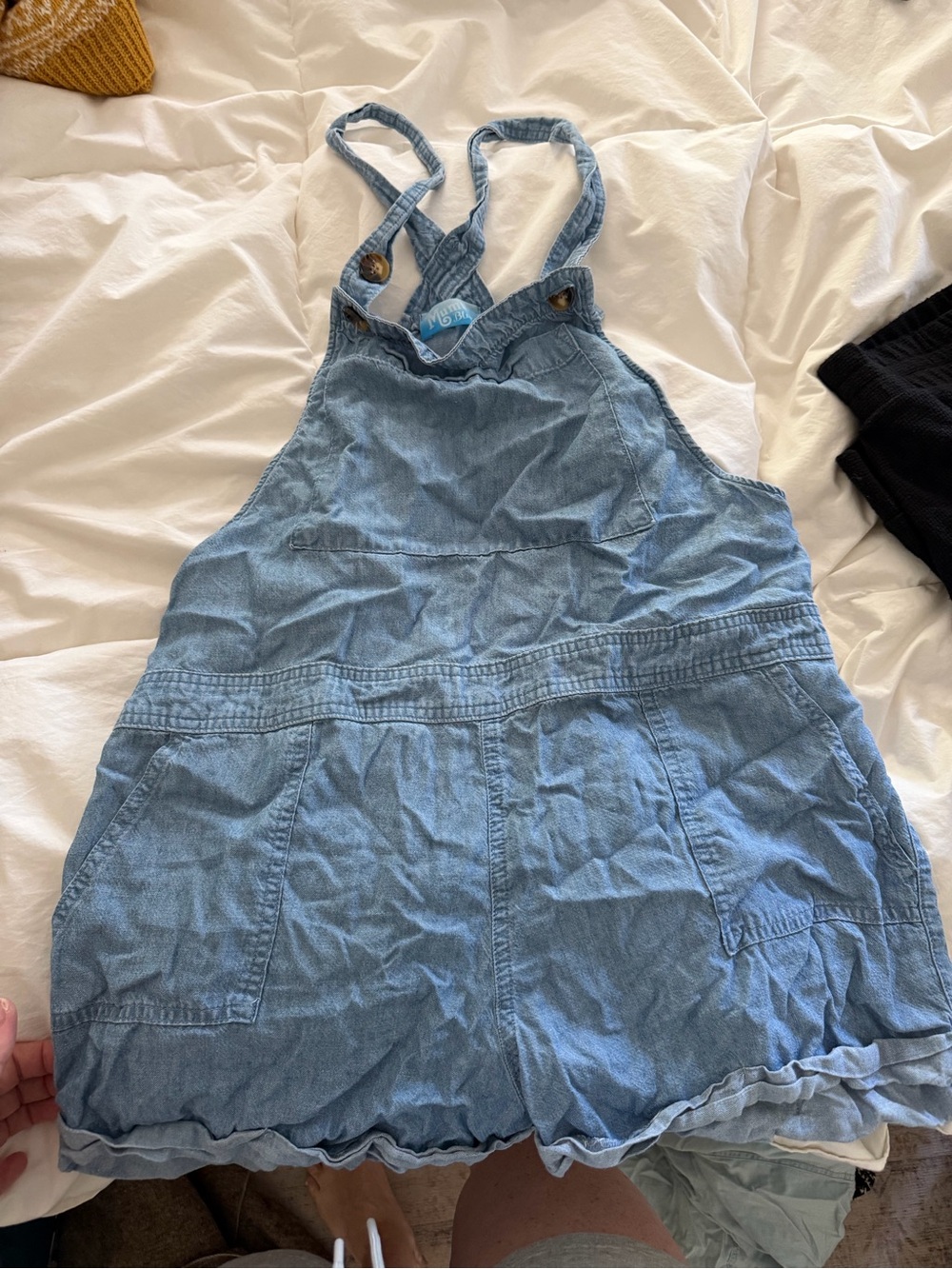 Show Me Your MuMu Light Blue Denim Romper